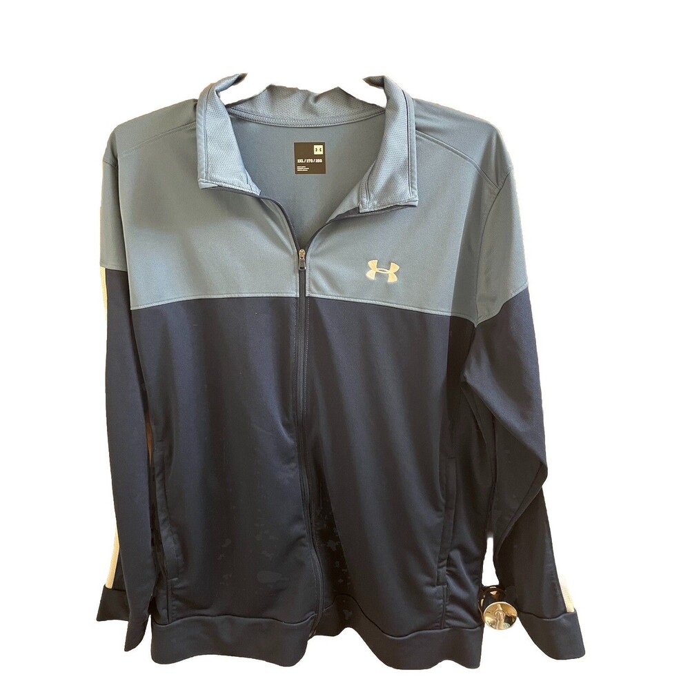 Under Armour Project Rock Track Jacket Men's Size 2XL Blue Two Tone 1357199-408
